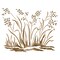 Large Seagrass Wall Stencil | 2657 by Designer Stencils | Outdoor Stencils | Reusable Art Craft Stencils for Painting on Walls, Canvas, Wood | Reusable Plastic Paint Stencil for Home Makeover | Easy to Use & Clean Art Stencil